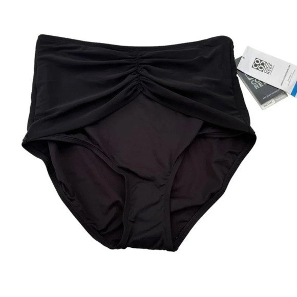 Coco Reef Diva Mesh High Waist Bikini Bottoms Black Size XL NWT - Picture 3 of 12